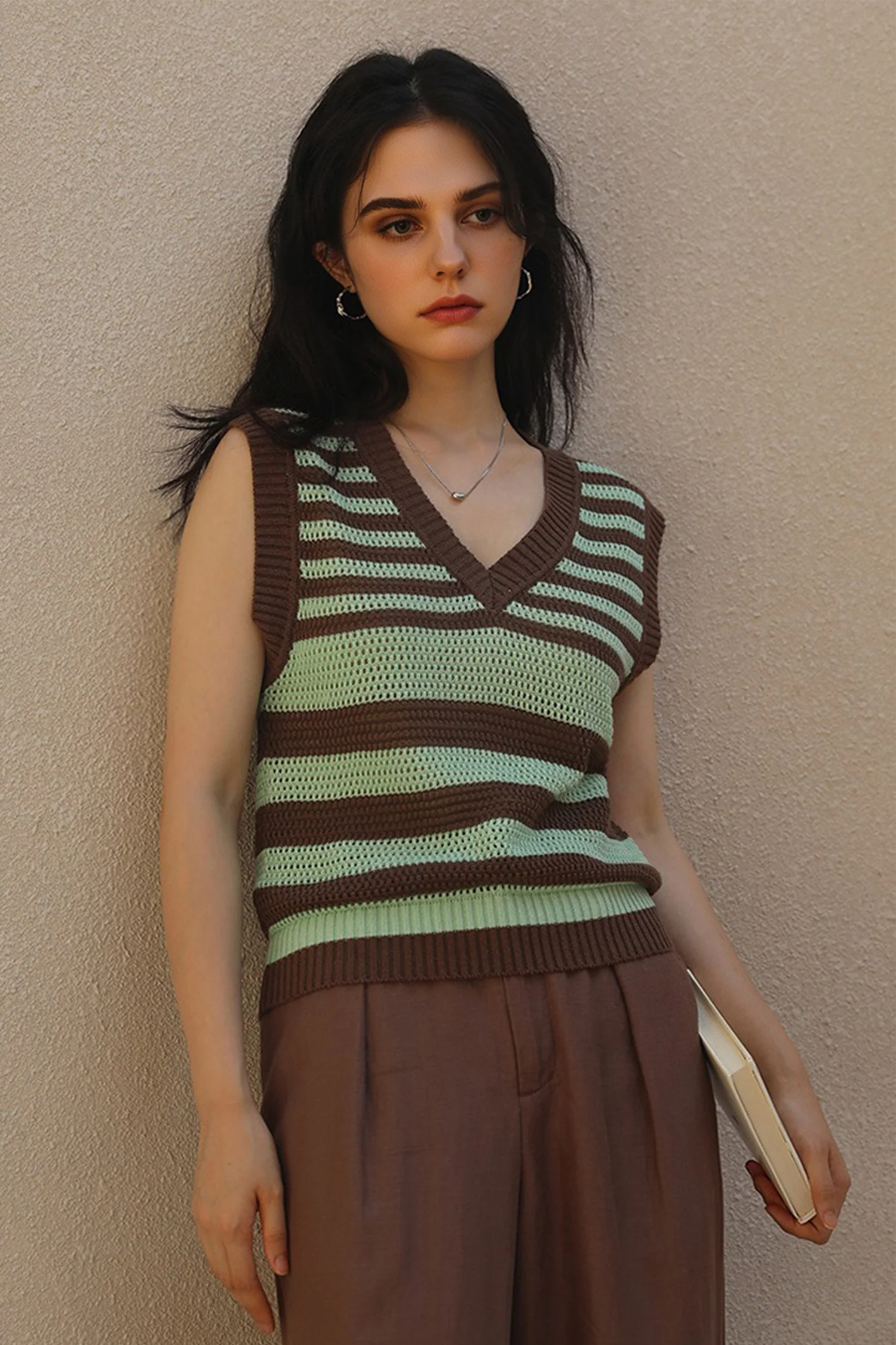 V Neck Sweater Vest - MIAOOOO