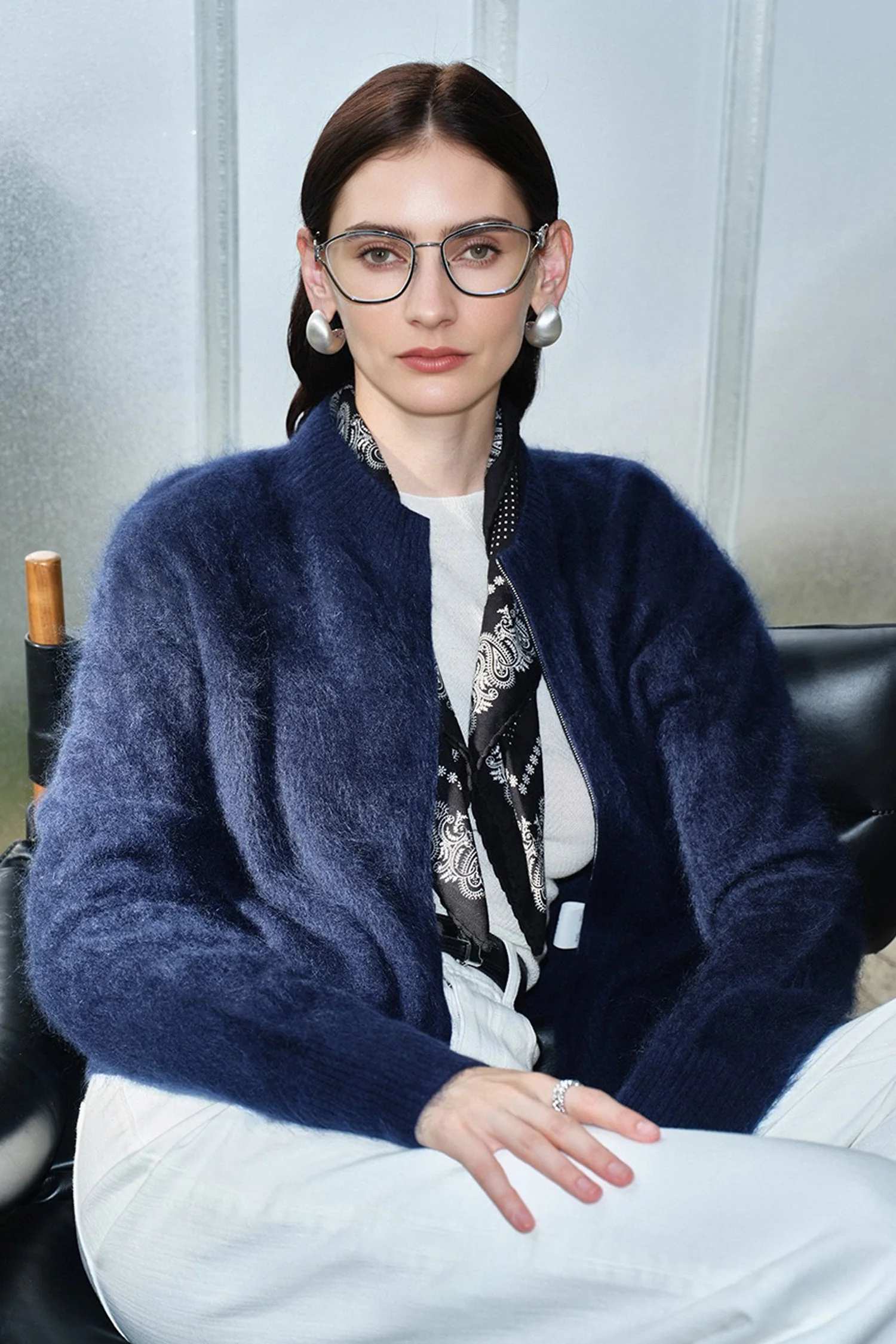 Cloud Soft Brushed Cashmere Double-Zip Cardigan - MIAOOOO