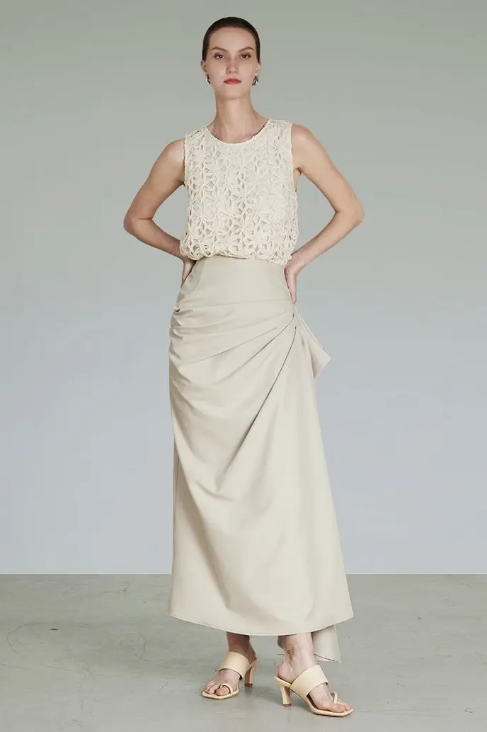 French Floral Crochet Sleeveless Vest for Women - MIAOOOO