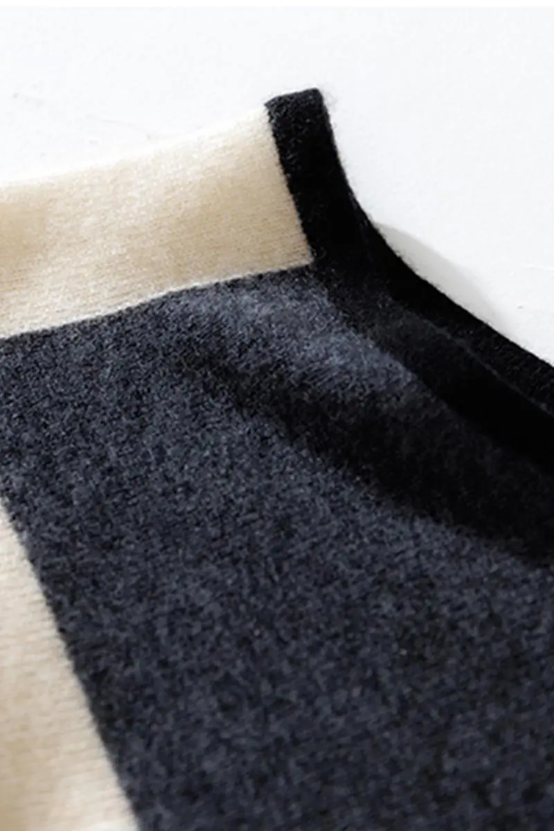 100 Cashmere Plaid Pullover Poncho Sweater - MIAOOOO