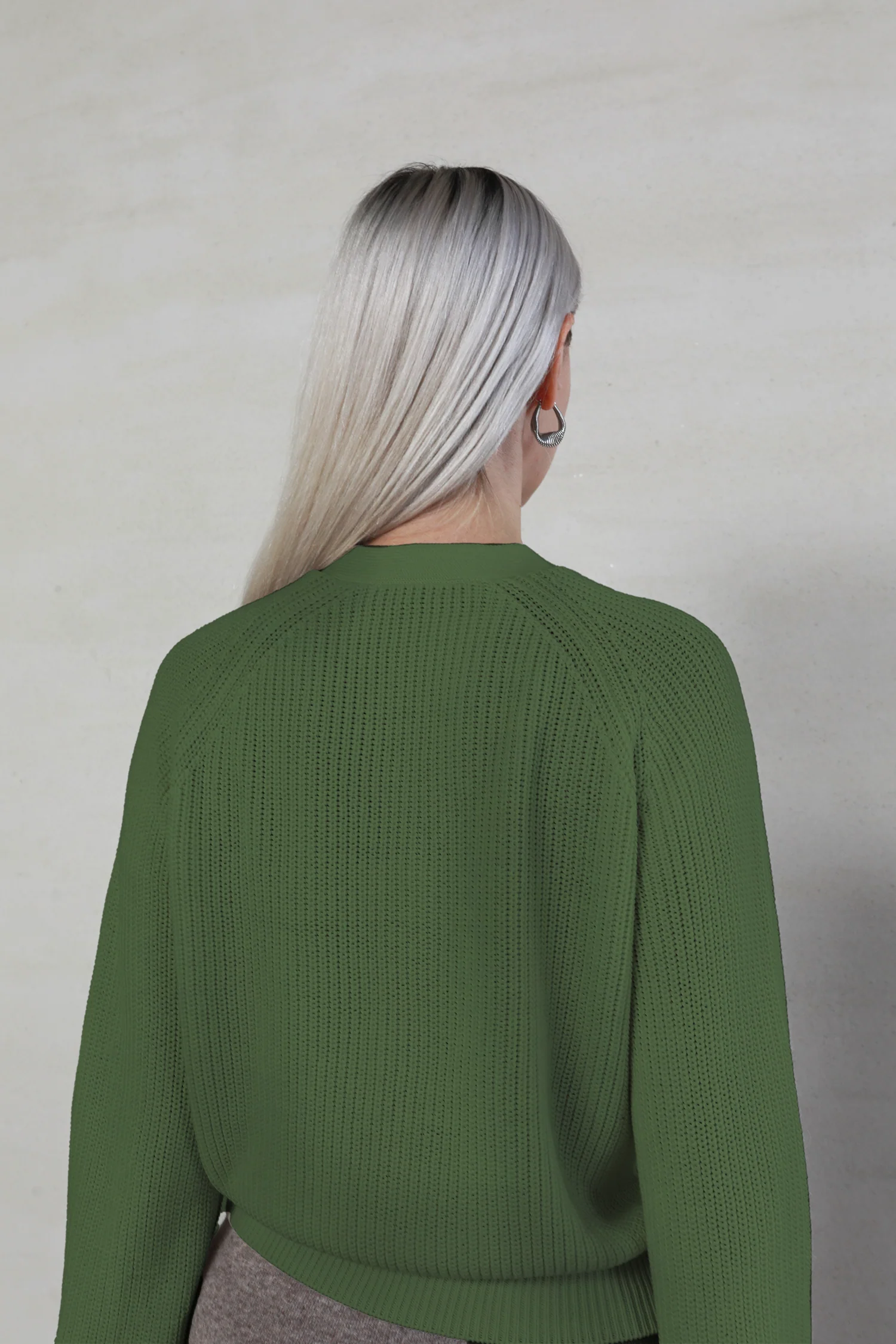 Cotton V-Neck Cardigan - MIAOOOO