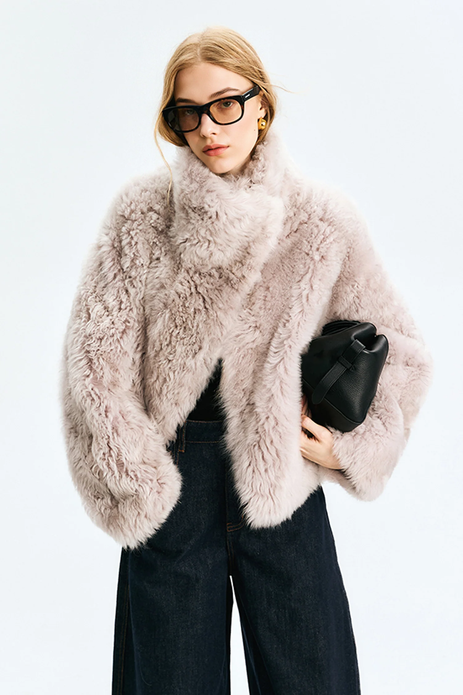 Reversible Toscana Shearling Sheepskin Jacket with Stand Collar - MIAOOOO