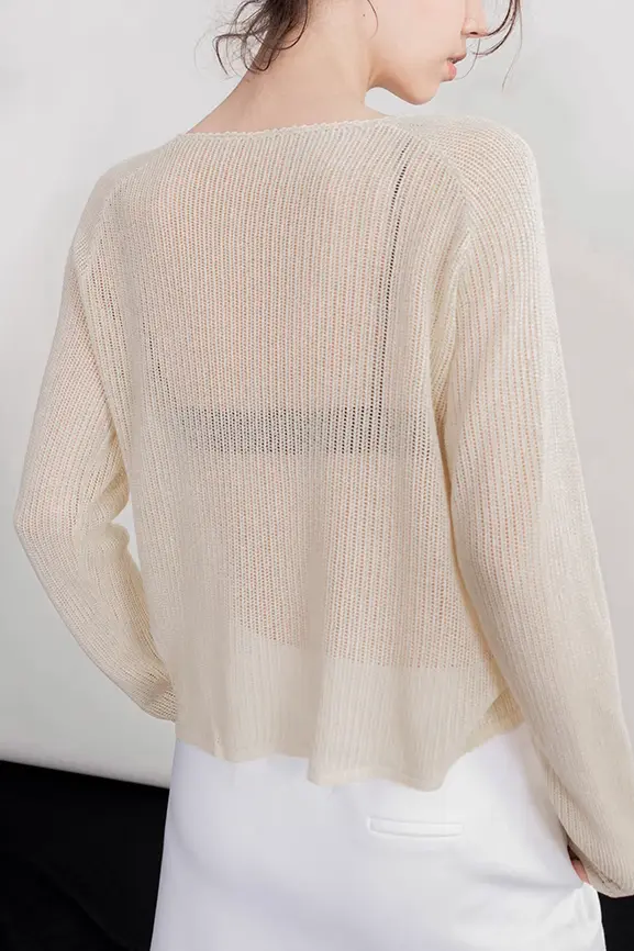 French Chic Versatile Crochet Cardigan - MIAOOOO