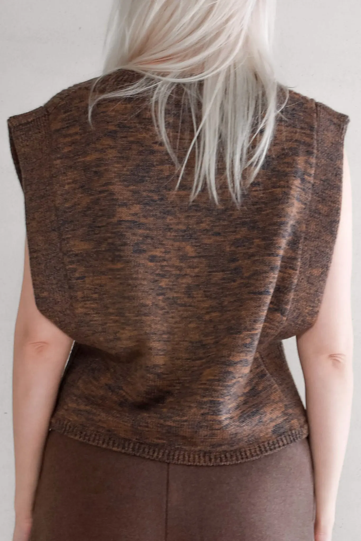 Boxy Sweater Vest in Wool - MIAOOOO