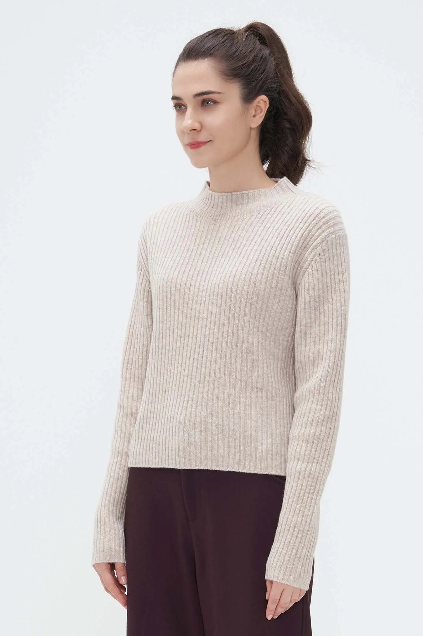 Fisherman Sweater in Cashmere and Wool - MIAOOOO