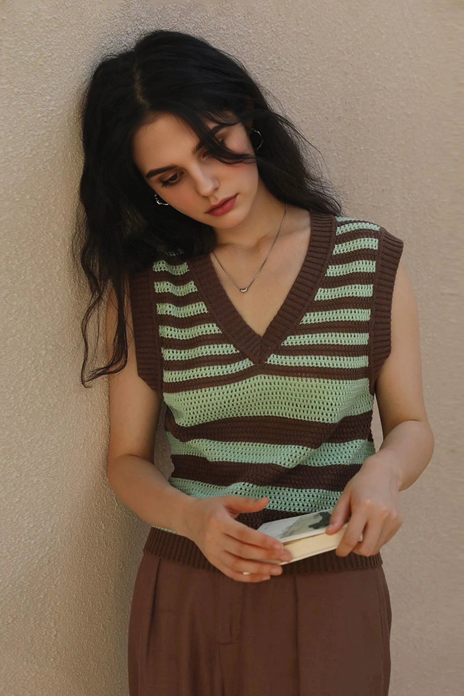 V Neck Sweater Vest - MIAOOOO