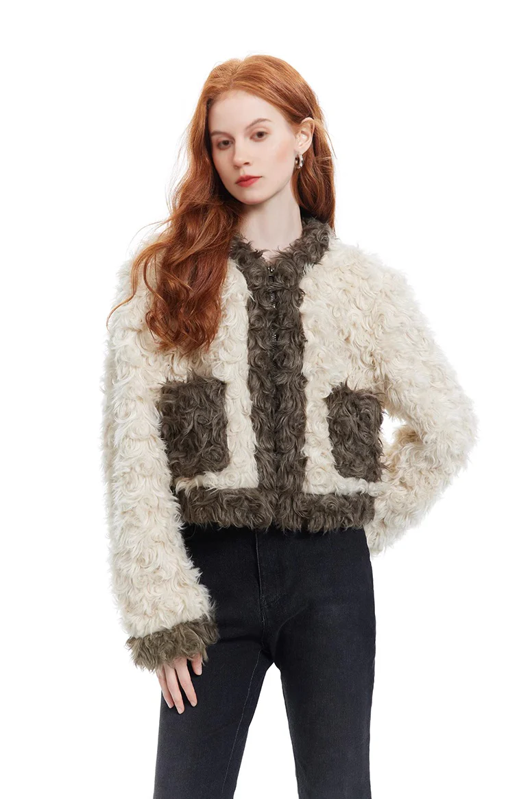 Cropped Faux Fur Jacket - MIAOOOO