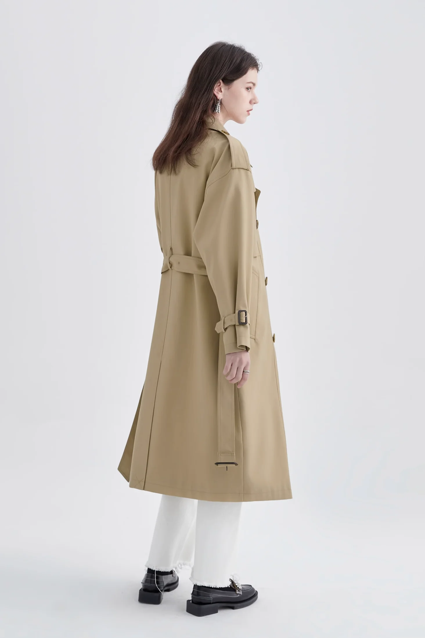 Classic Double Breasted Womens Trench Coat - MIAOOOO