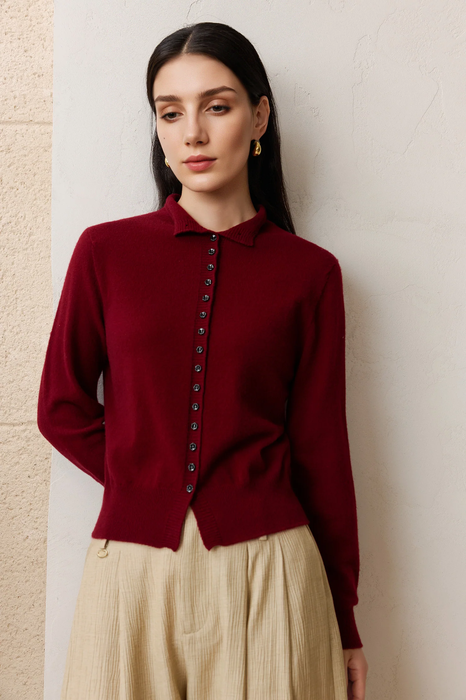 Ultra-Soft Cashmere Button-Up Cardigan - MIAOOOO