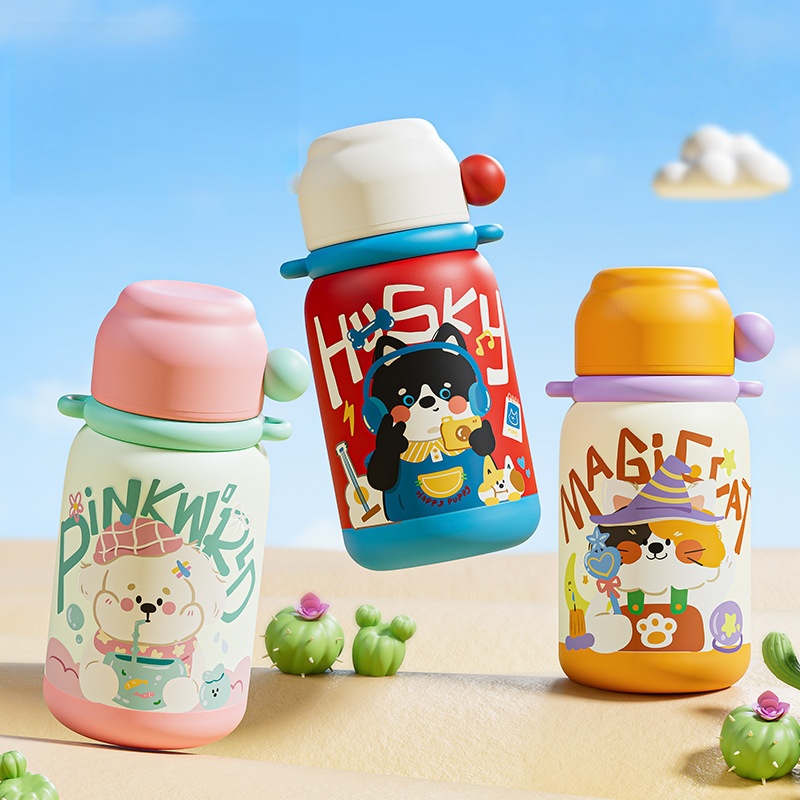 Husky Pattern Water Bottle