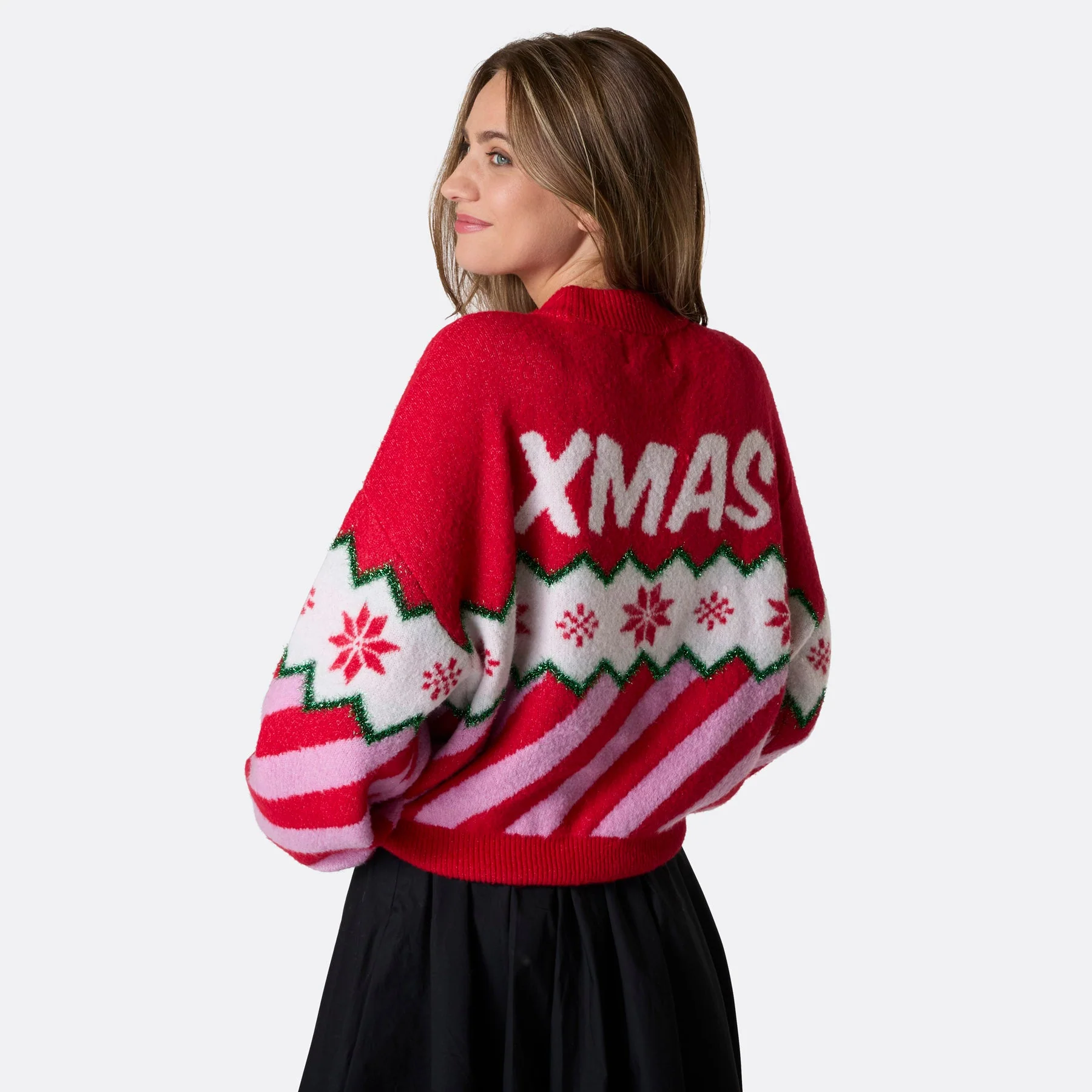 Merry Xmas Oversized Weihnachtspullover Damen