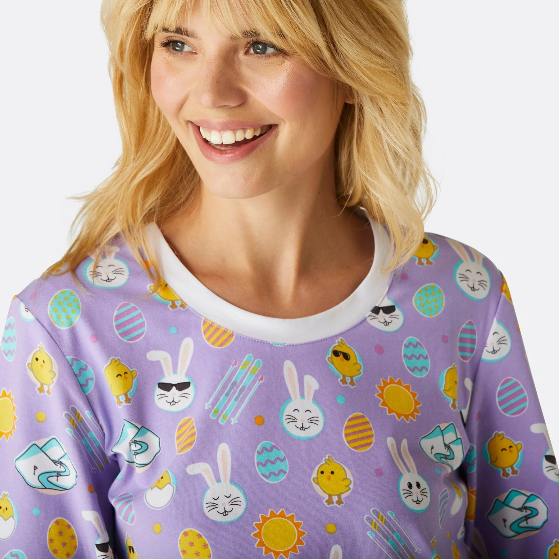 Violetter Osterpyjama Damen