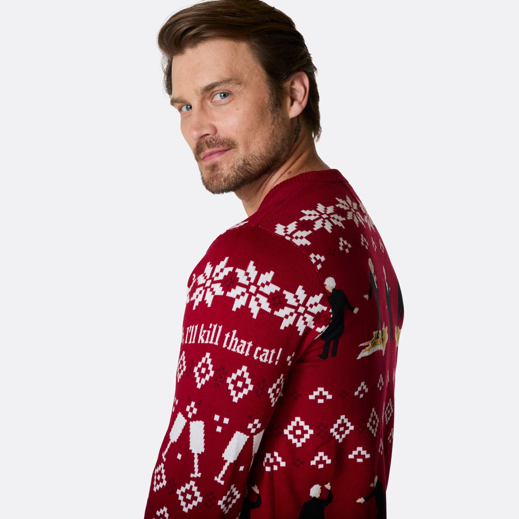 Dinner For One Weihnachtspullover Herren