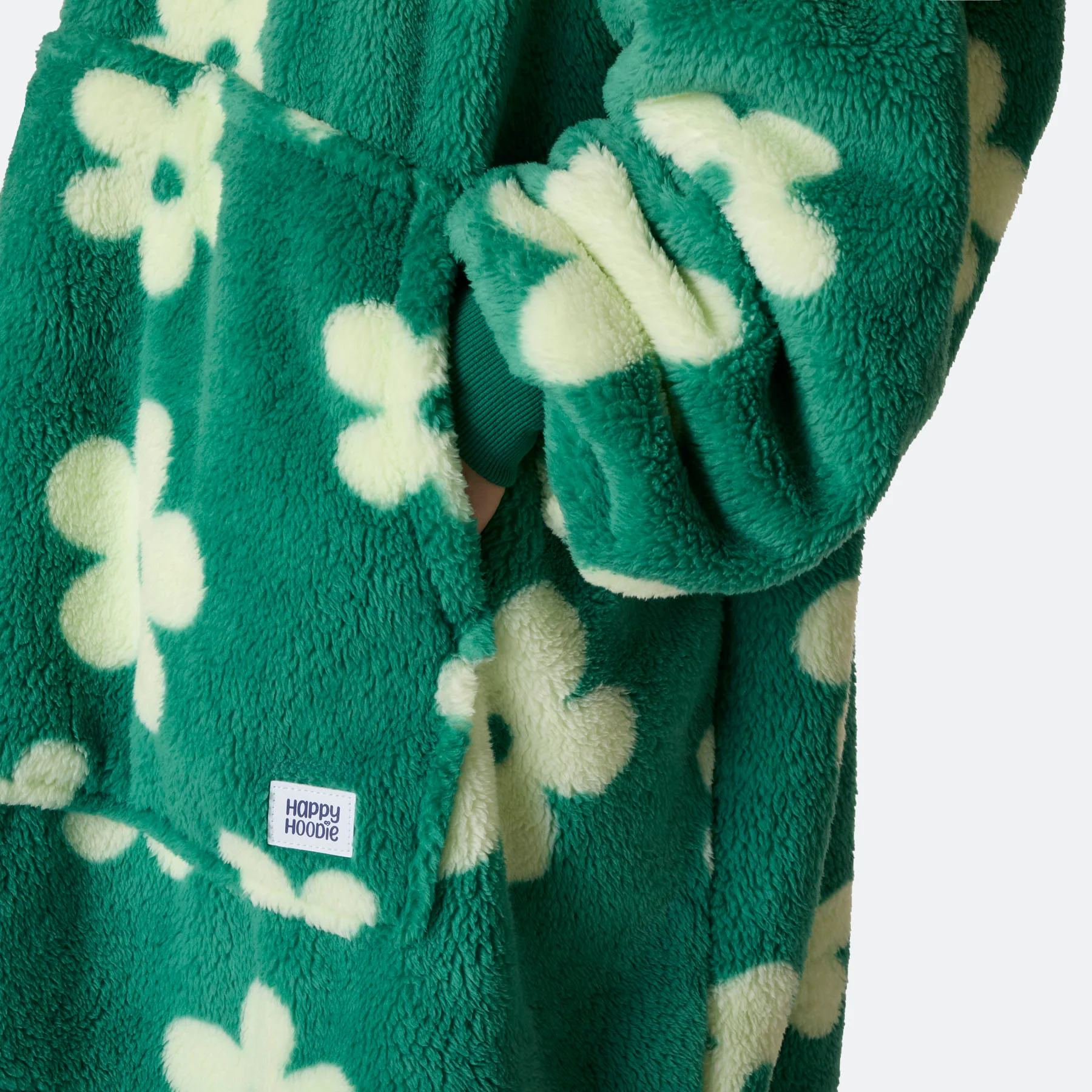 Grüner Blumen Teddy HappyHoodie