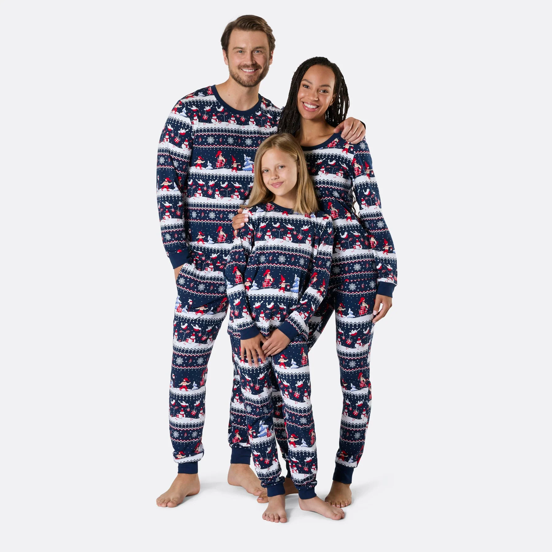 Weihnachtslandschaft Weihnachtspyjama Damen