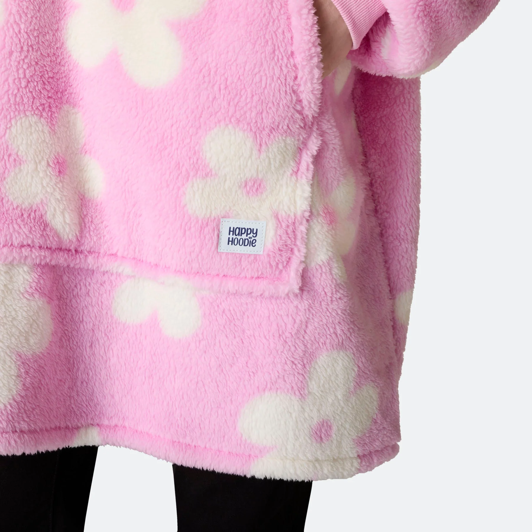 Pinker Blumen Teddy HappyHoodie