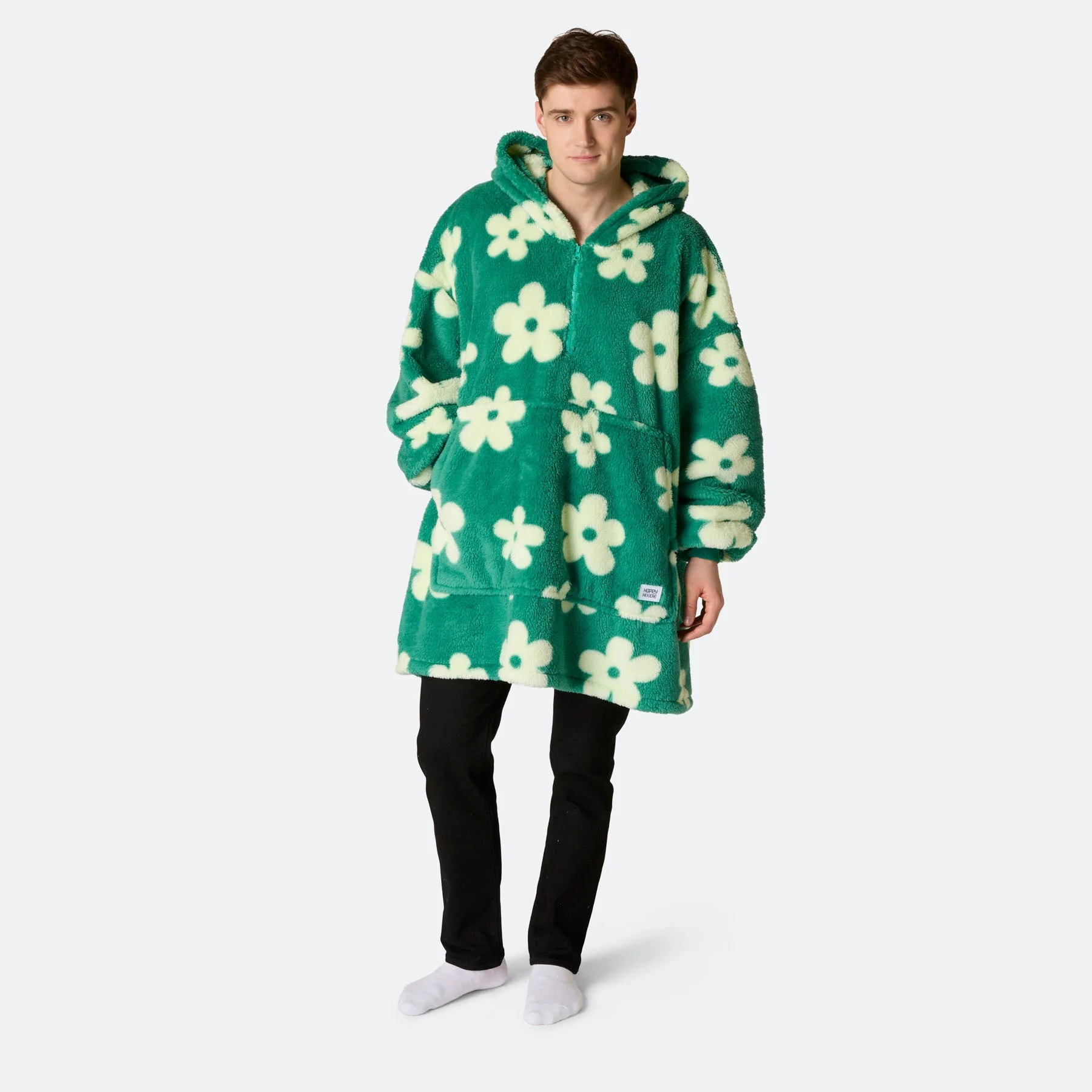Grüner Blumen Teddy HappyHoodie
