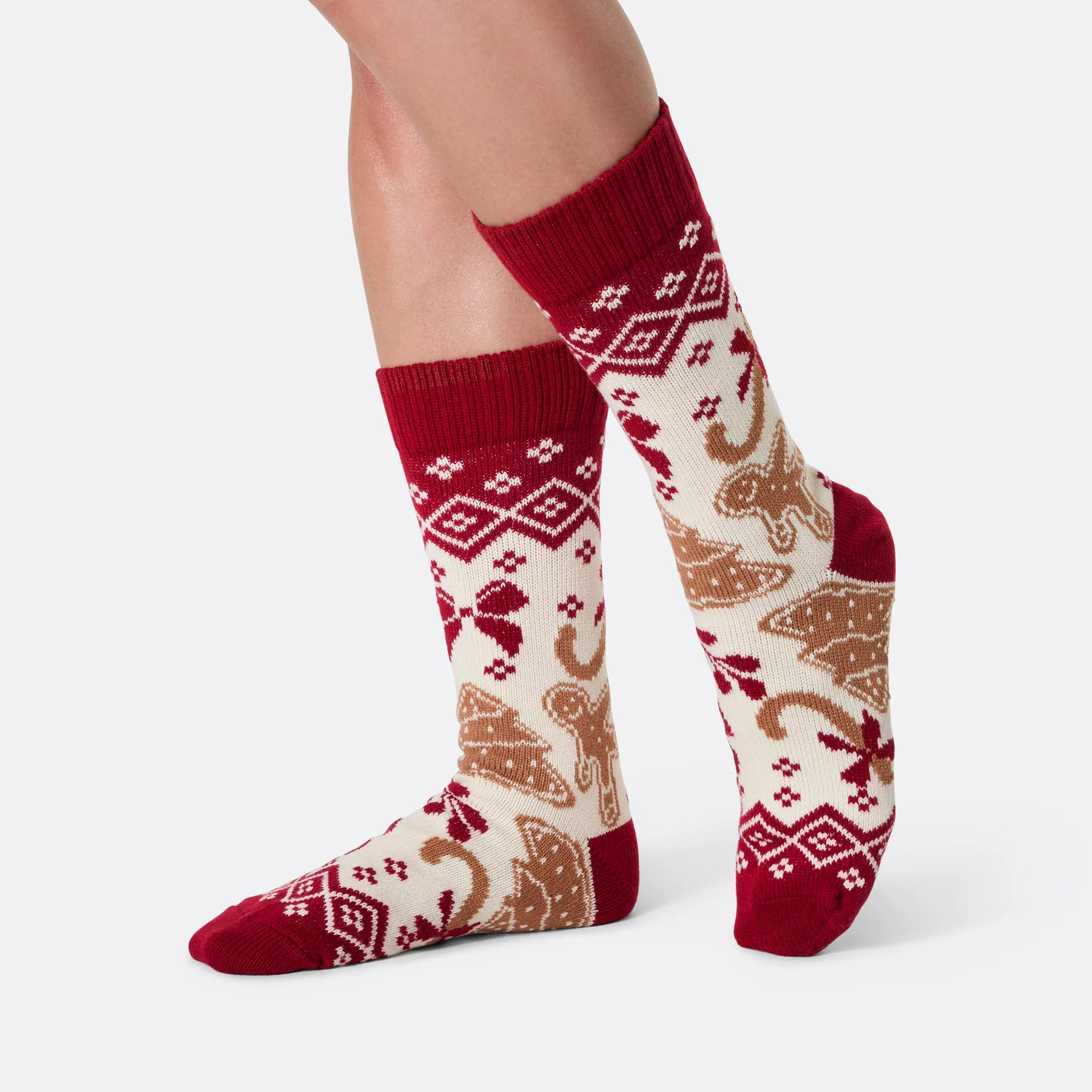 Lebkuchen Weihnachts-Stricksocken