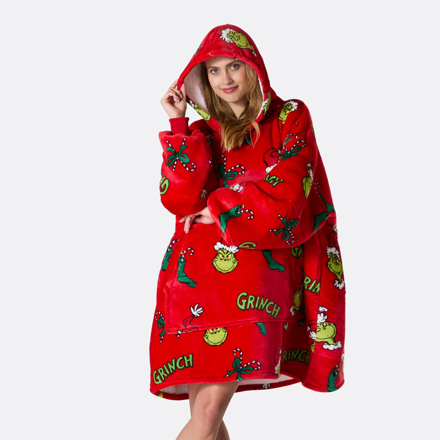 Roter Der Grinch HappyHoodie