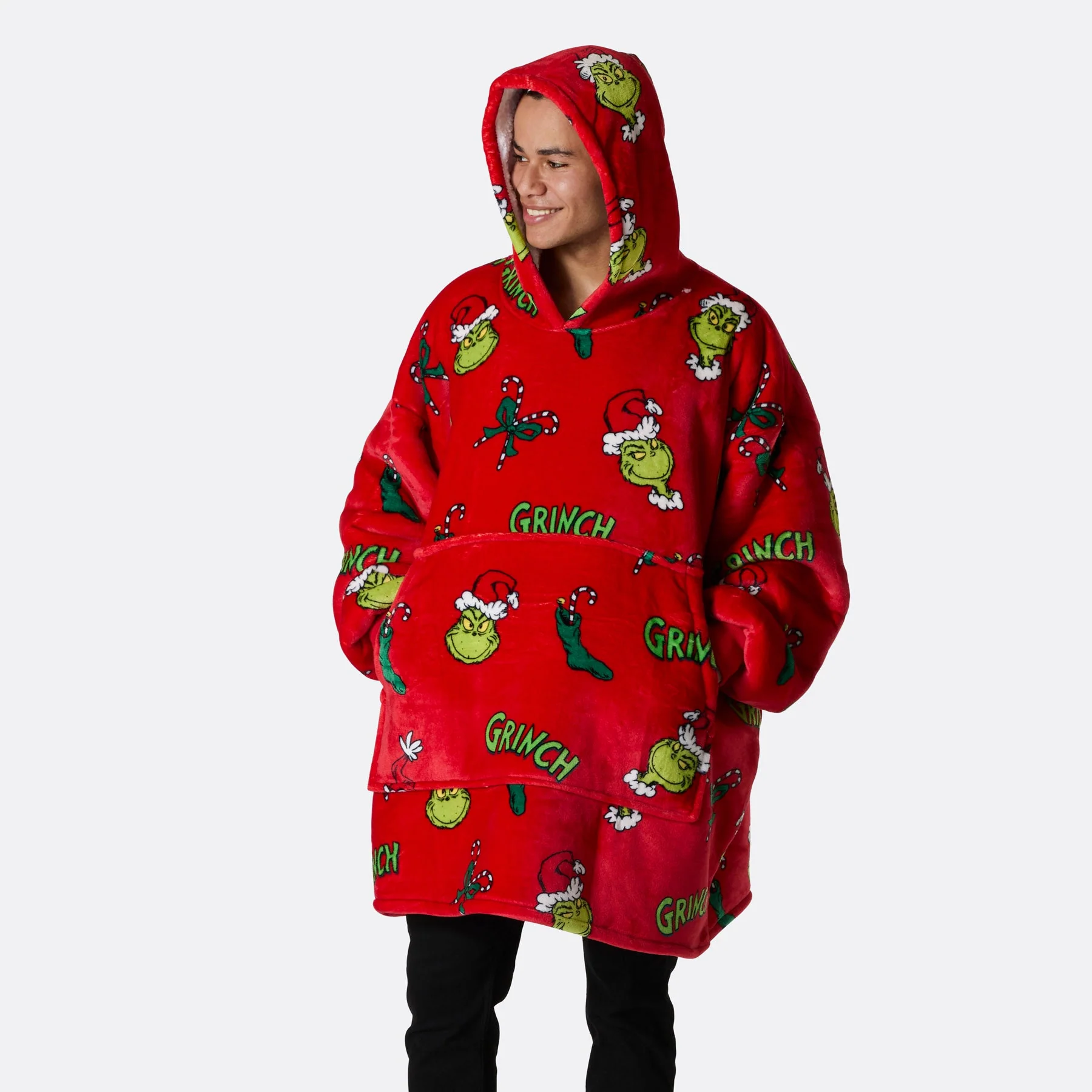 Roter Der Grinch HappyHoodie