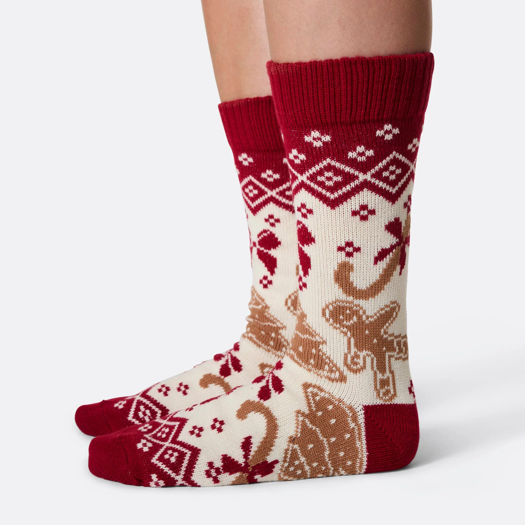 Lebkuchen Weihnachts-Stricksocken