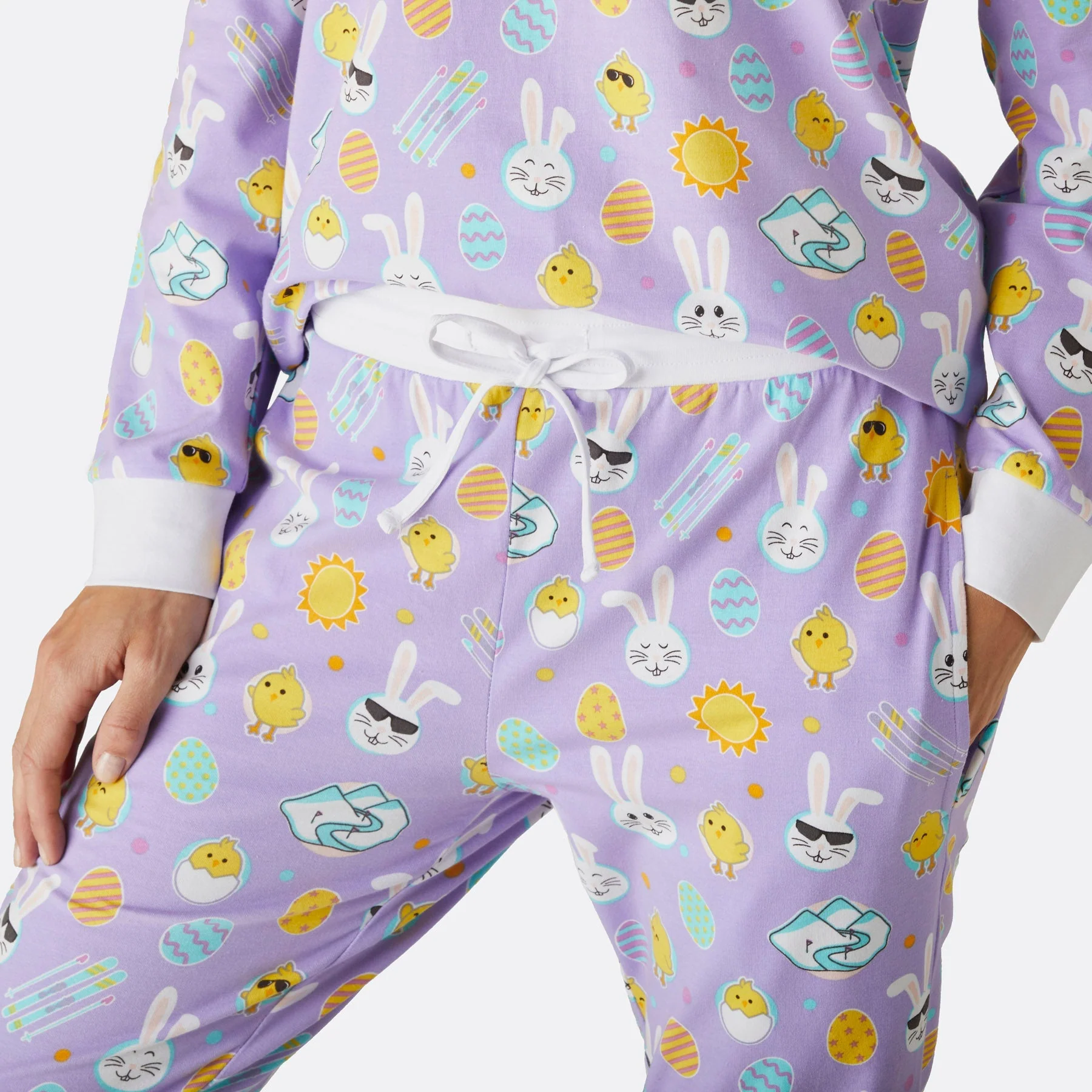 Violetter Osterpyjama Damen