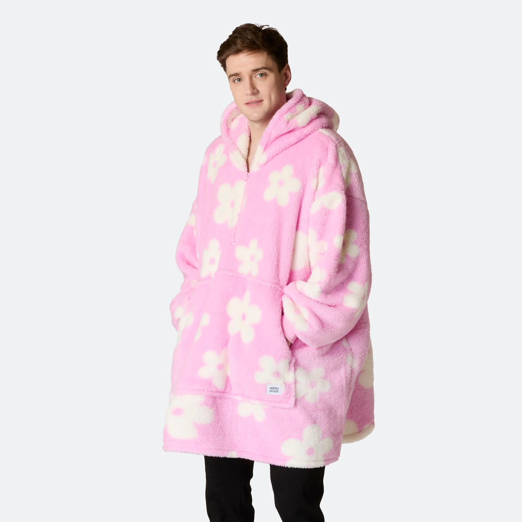 Pinker Blumen Teddy HappyHoodie