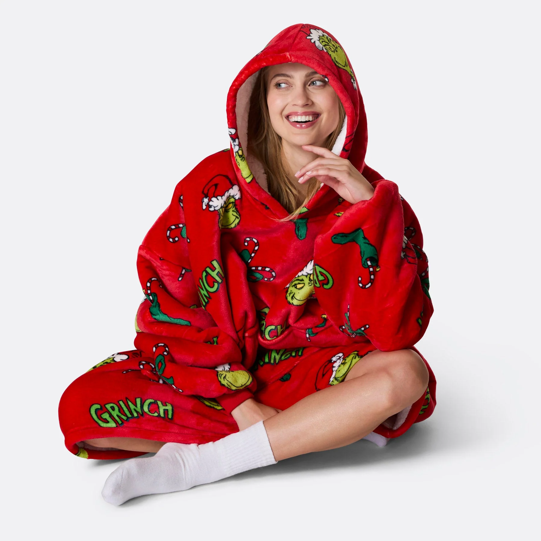Roter Der Grinch HappyHoodie