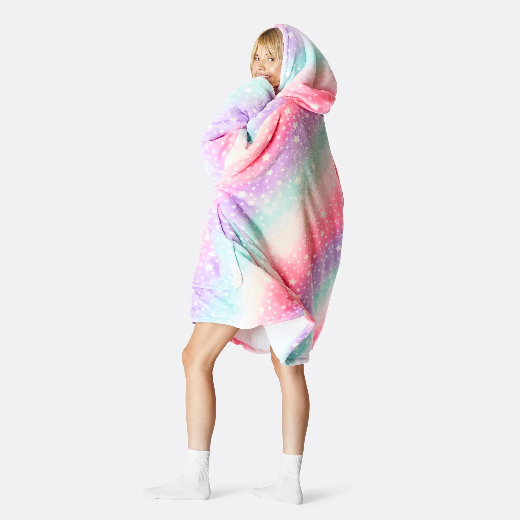 Pinker Regenbogen HappyHoodie