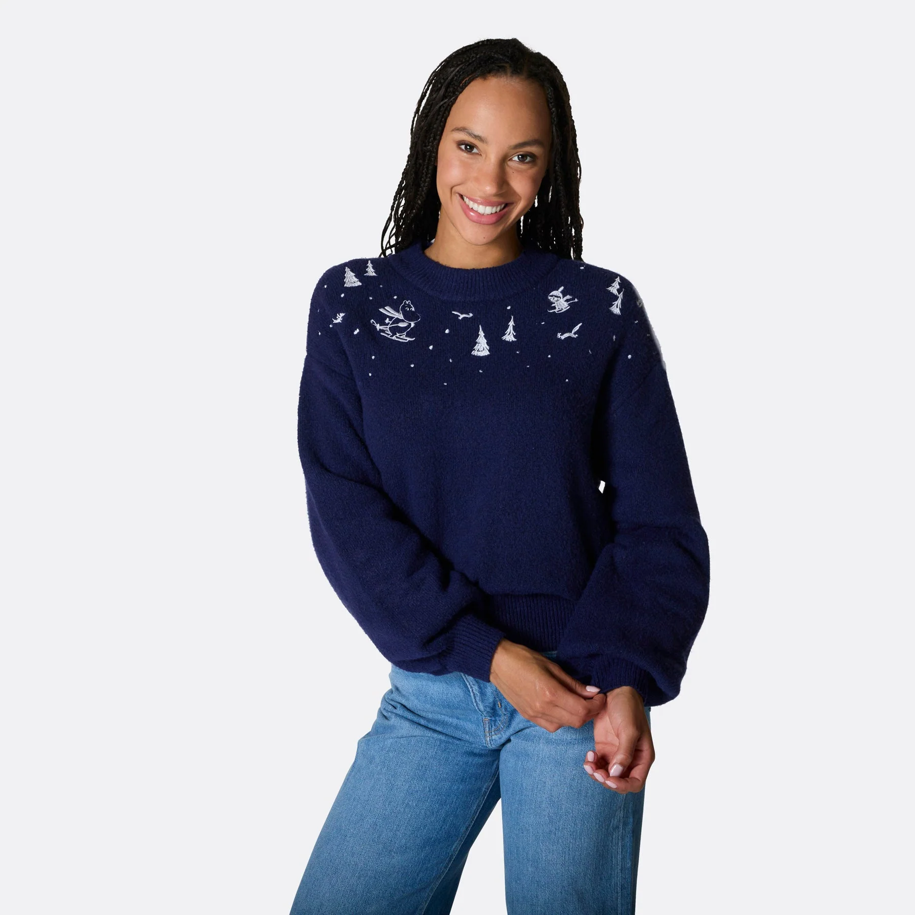 Mumins Oversized Weihnachtspullover Damen