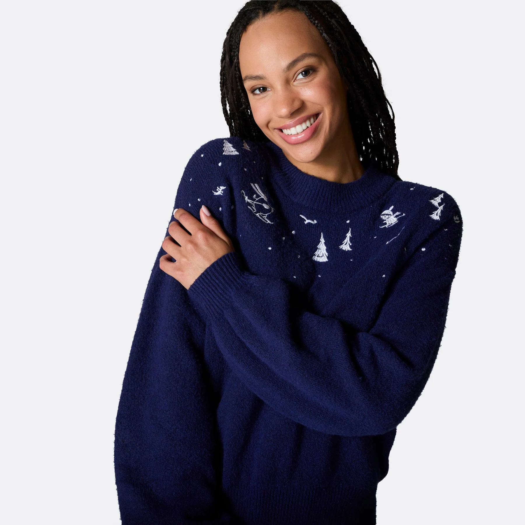 Mumins Oversized Weihnachtspullover Damen