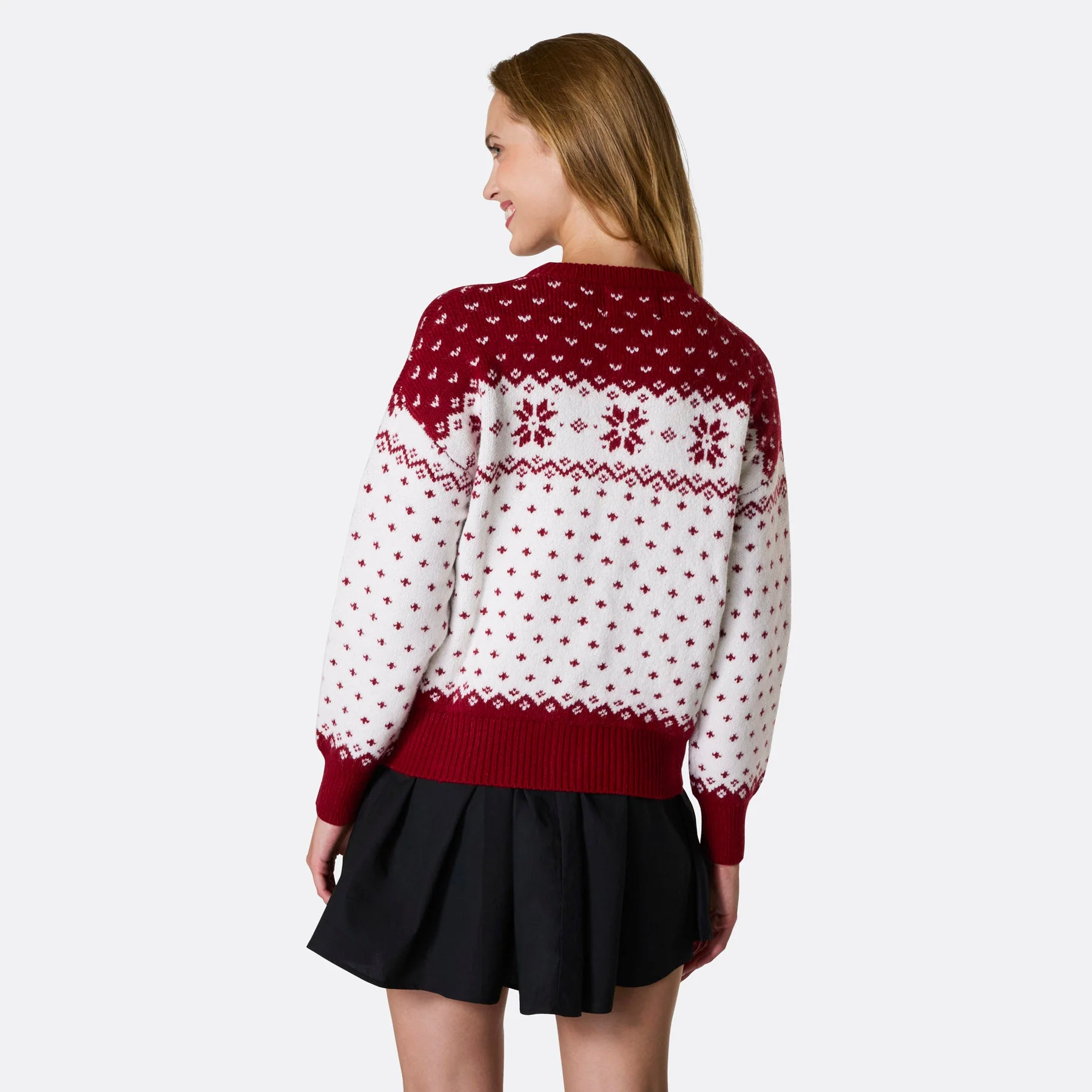 Roter Weihnachts-Cardigan Damen