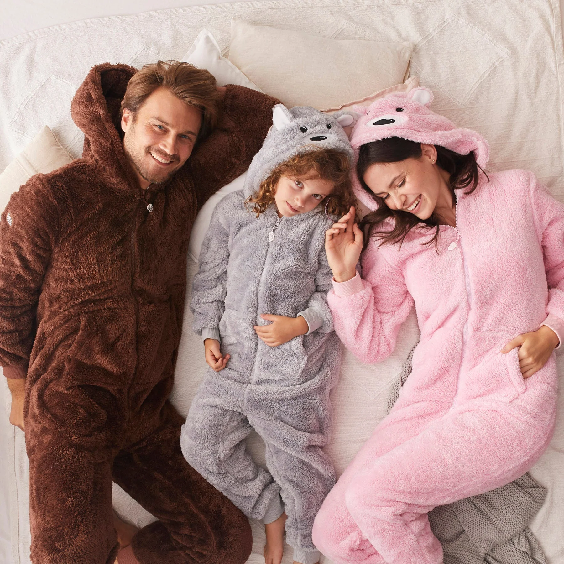 Brauner Teddybär Onesie Damen