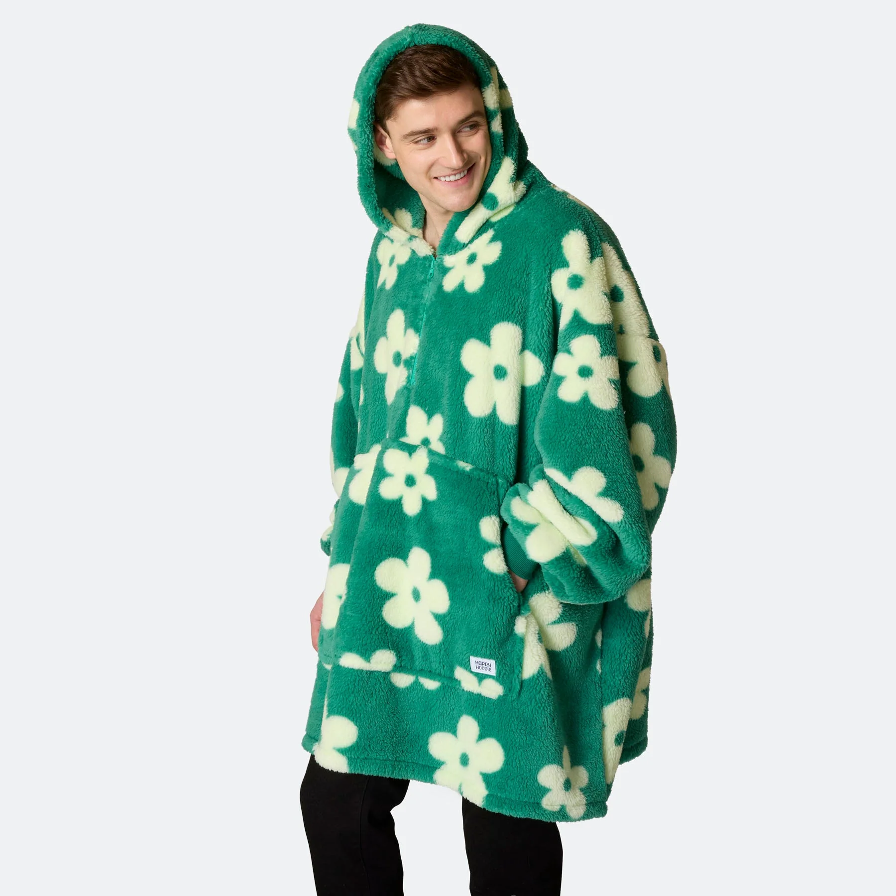 Grüner Blumen Teddy HappyHoodie