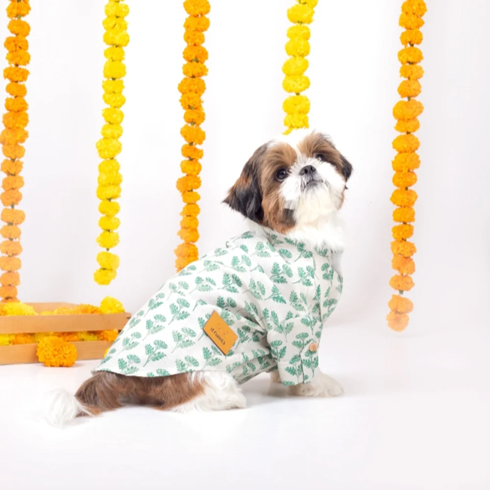 15 Furries Hariyali Kurta for Dogs