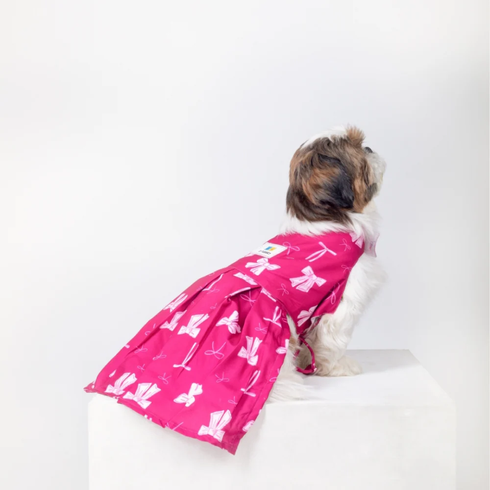 15 Furries Hot Pink Bow Dress for Dogs