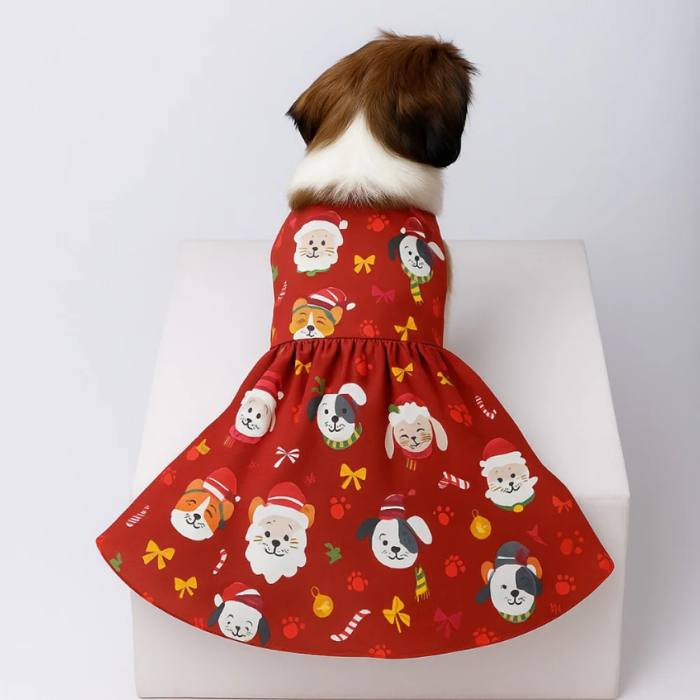 15 Furries Santa Paws Dress for Dogs (Red)