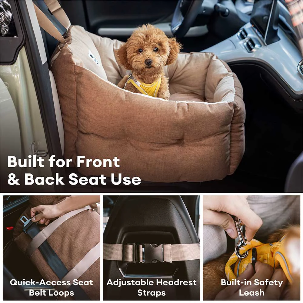 Travel Protection Booster Waterproof Elevated & Thickened Dog Car Seat Bed