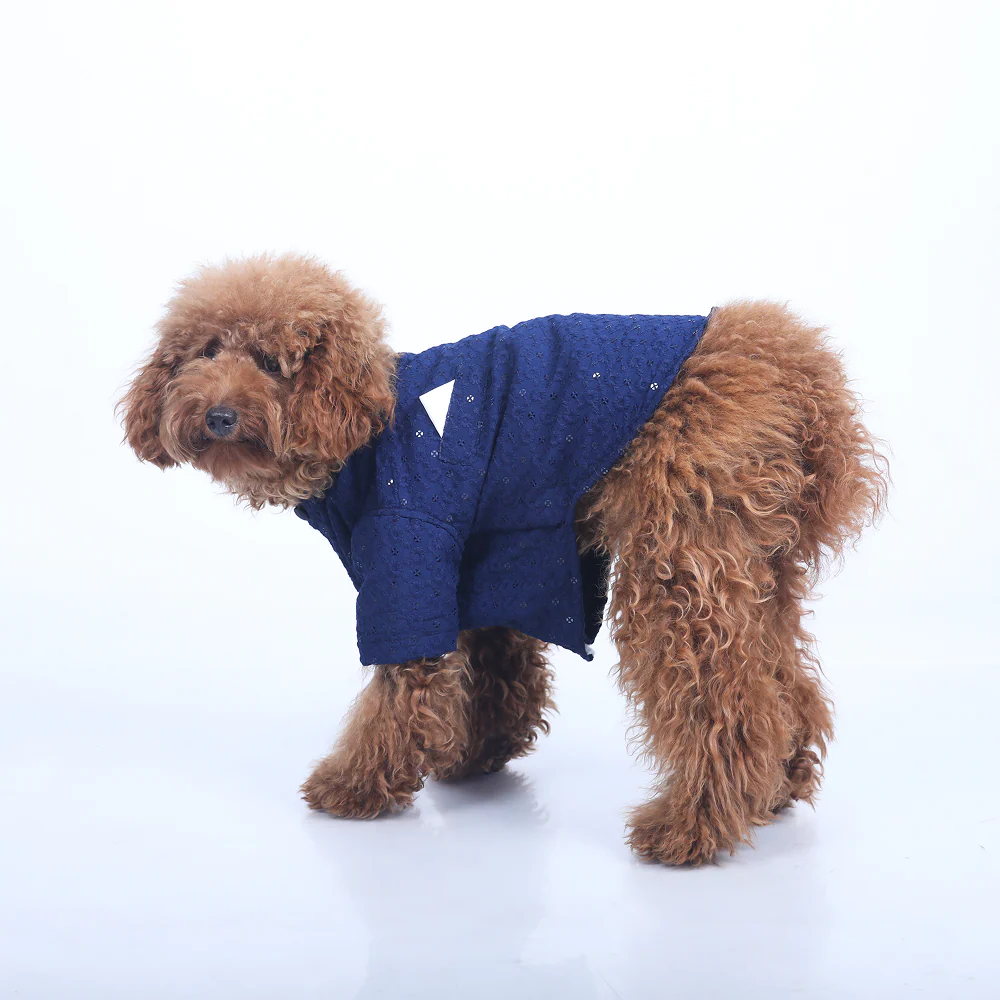 15 Furries Sherwani for Dogs (Navy Blue)