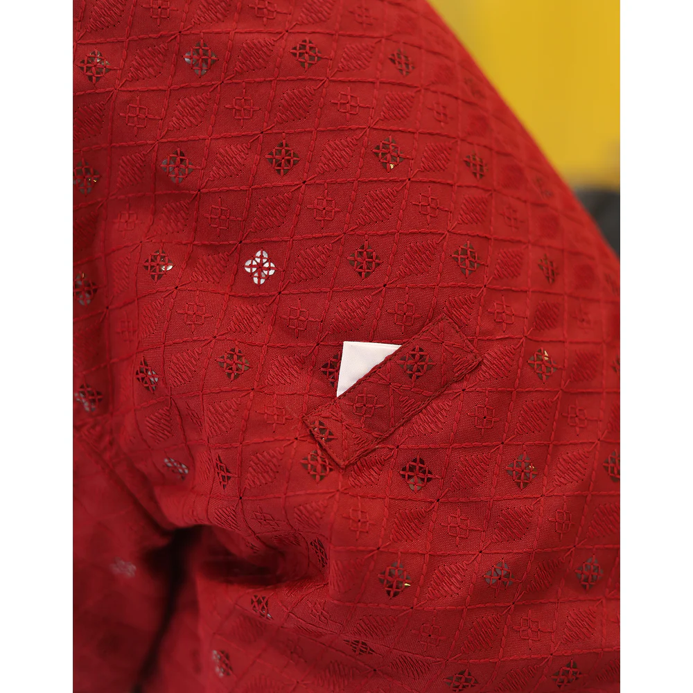 15 Furries Sherwani for Dogs (Red)