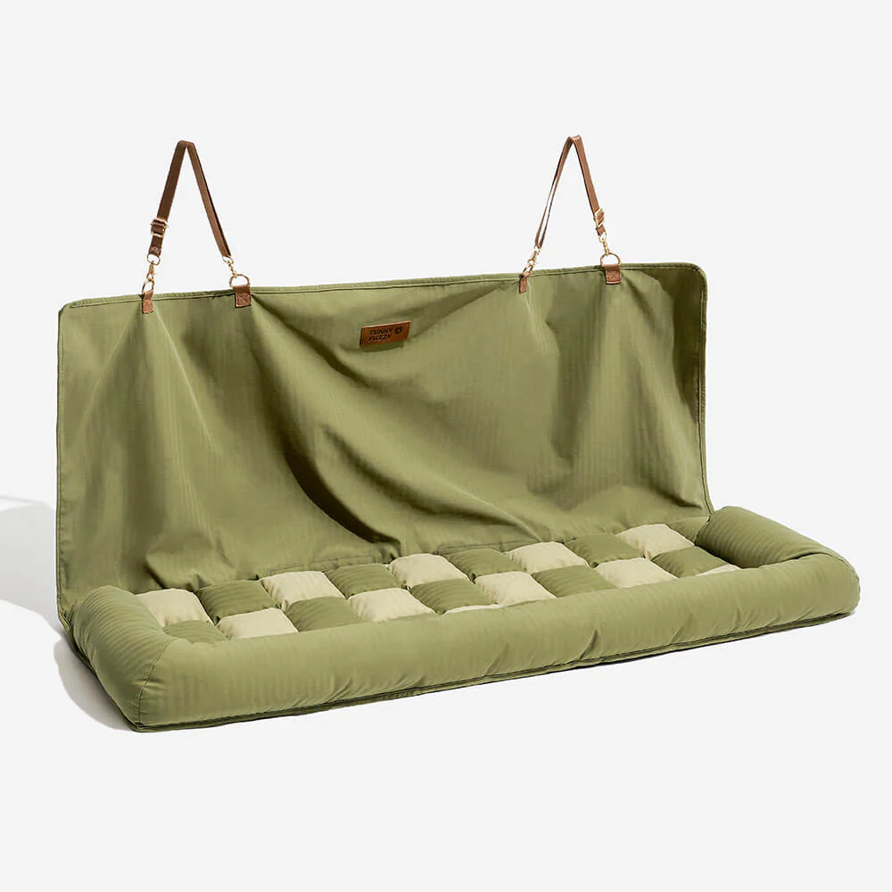 Travel Bolster Safety Back Seat Large Dog Car Seat Bed - Chessboard Lounge