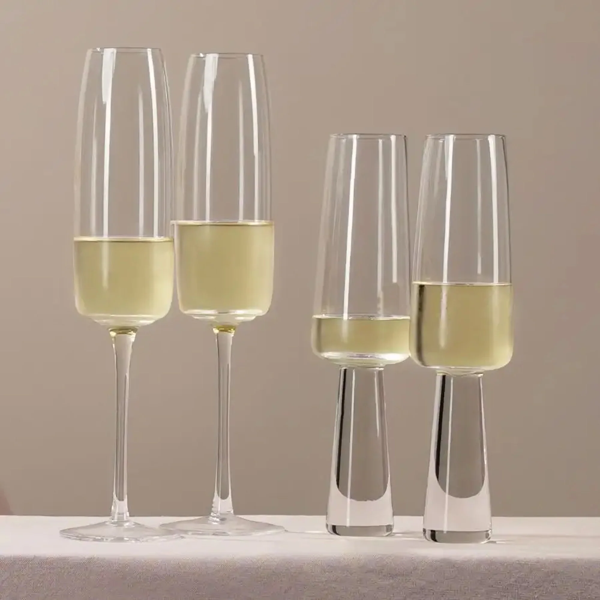 Carrol Boyes 4 Piece Baobab Champagne Glass Set Clear
