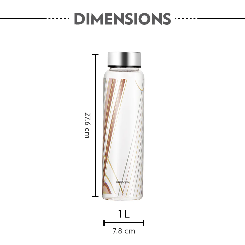 Crysto Wide Mouth Prism Glass Bottle