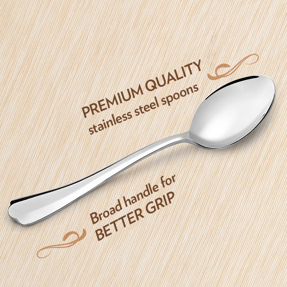 Borosil Eva Dessert Spoon, Set of 6-16 cm