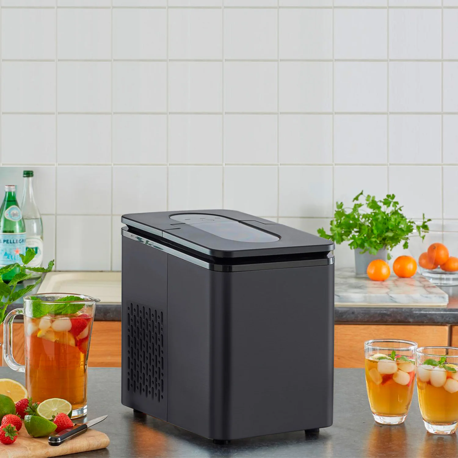 Neo Black 1.7L Electric Ice Cube Maker Machine