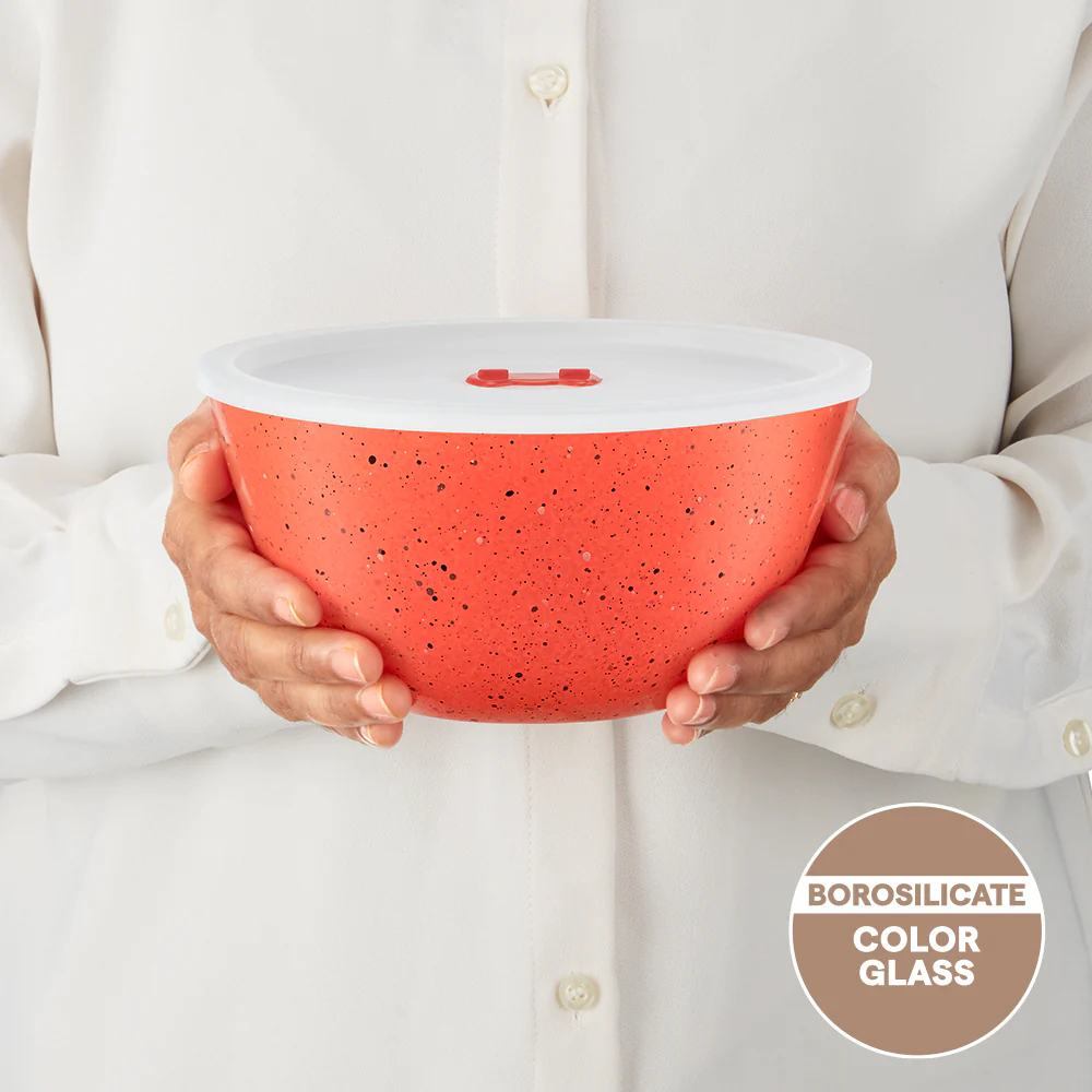 Colors Kube Pink Bowl with Lid