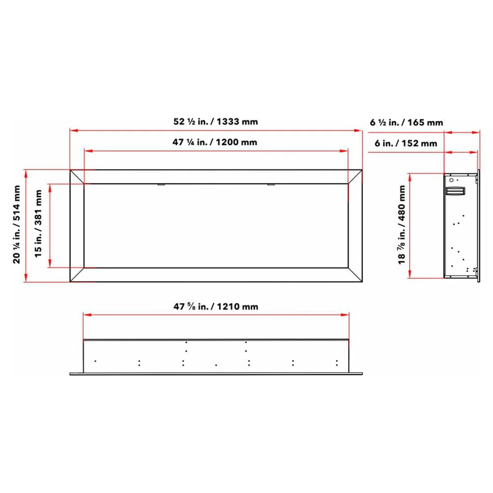 Dynasty 52-in Cascade Linear Electric Fireplace
