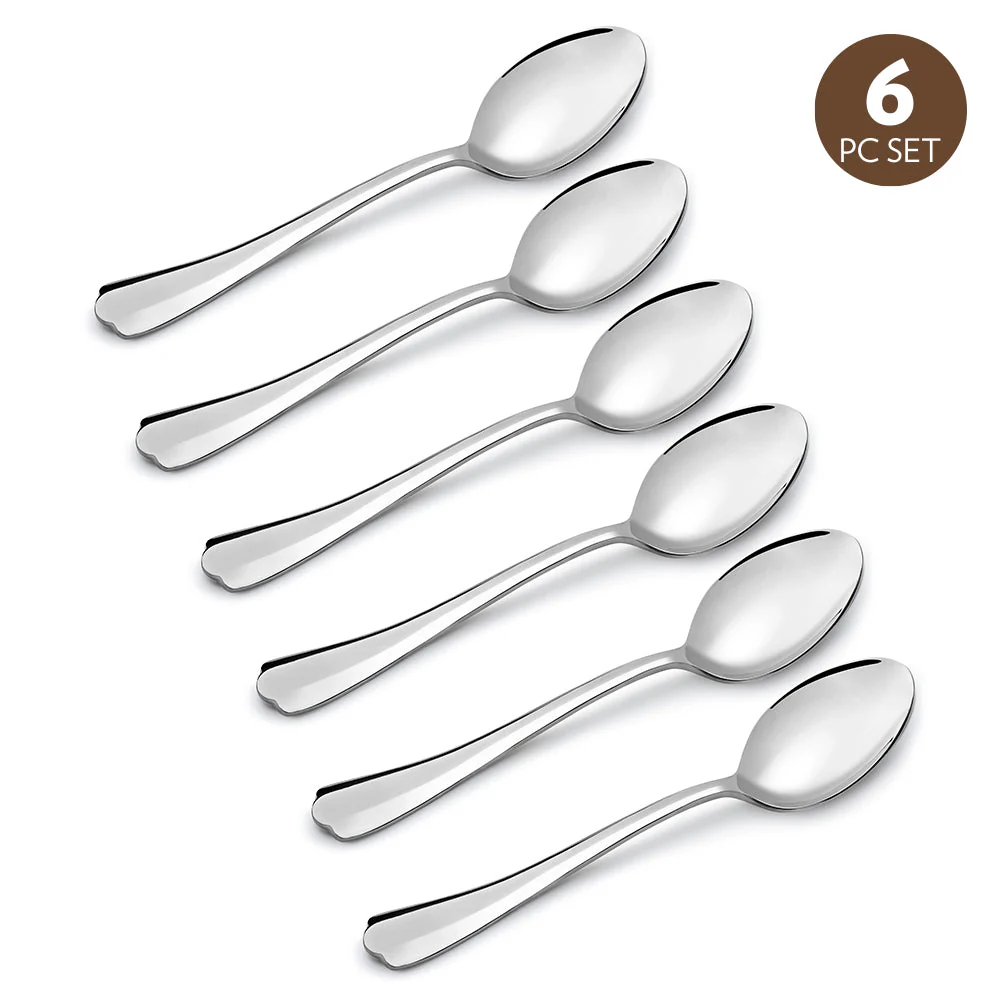 Borosil Eva Dessert Spoon, Set of 6-16 cm
