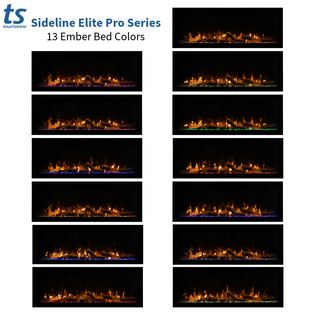 Sideline Elite Pro 50 Inch Smart Electric Fireplace with Encase Surround Mantel