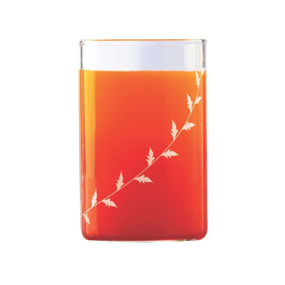 Borosil White Krip Glass, Set of 6, 295ml